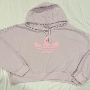 3/$40 Pink Adidas Cropped Hoodie size large